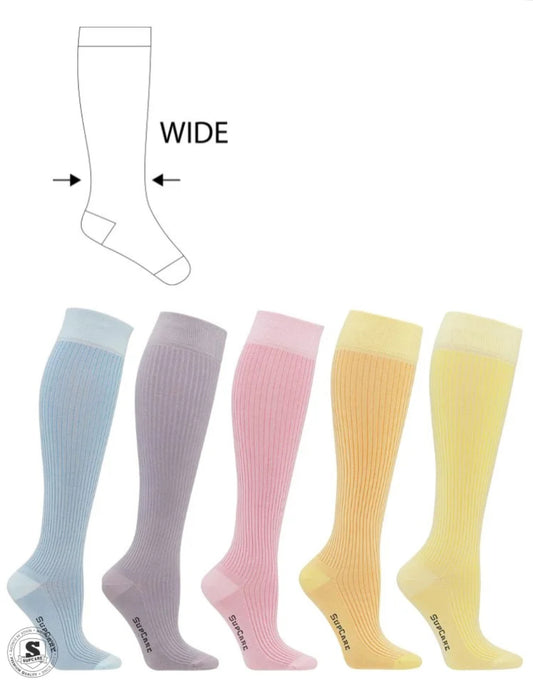 Nyhet! Støttestrømpe valuepack bambus pastell vid modell