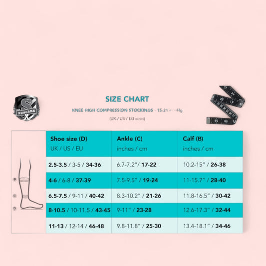 Støttestrømpe cardio bomull