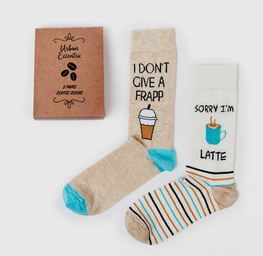 Coffe, I don’t give a frapp sokker gavesett 2 pack