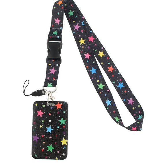 ID card holder rainbow stars