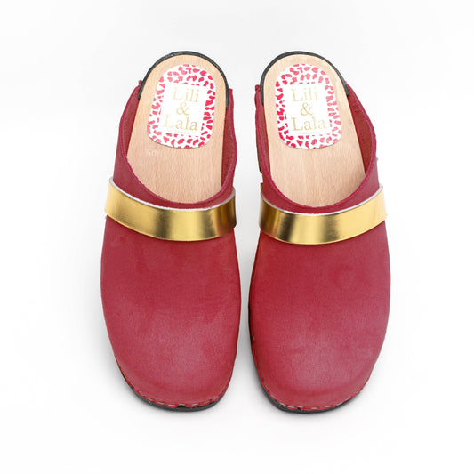 Lili &amp; Lala Uppsala work shoes in red and gold