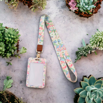ID card holder flowers