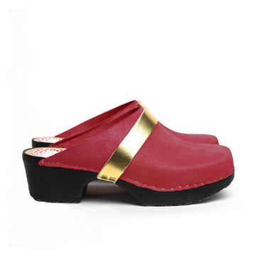 Lili &amp; Lala Uppsala work shoes in red and gold
